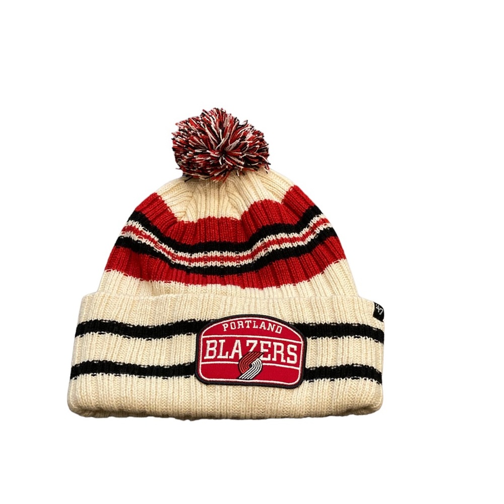 Portland Trail Blazers Graphic Pom Beanie Hat Cap